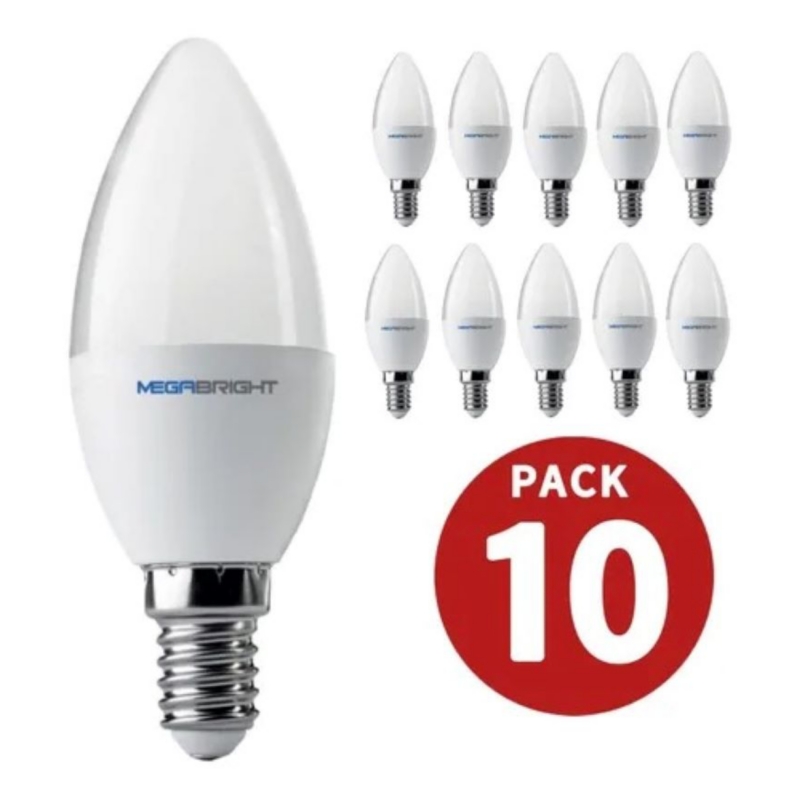 Foto 2 pulgar | Bombilla Led Tipo Vela, 5 W, E14, Paquete De 10 Unidades - Venta Internacional.