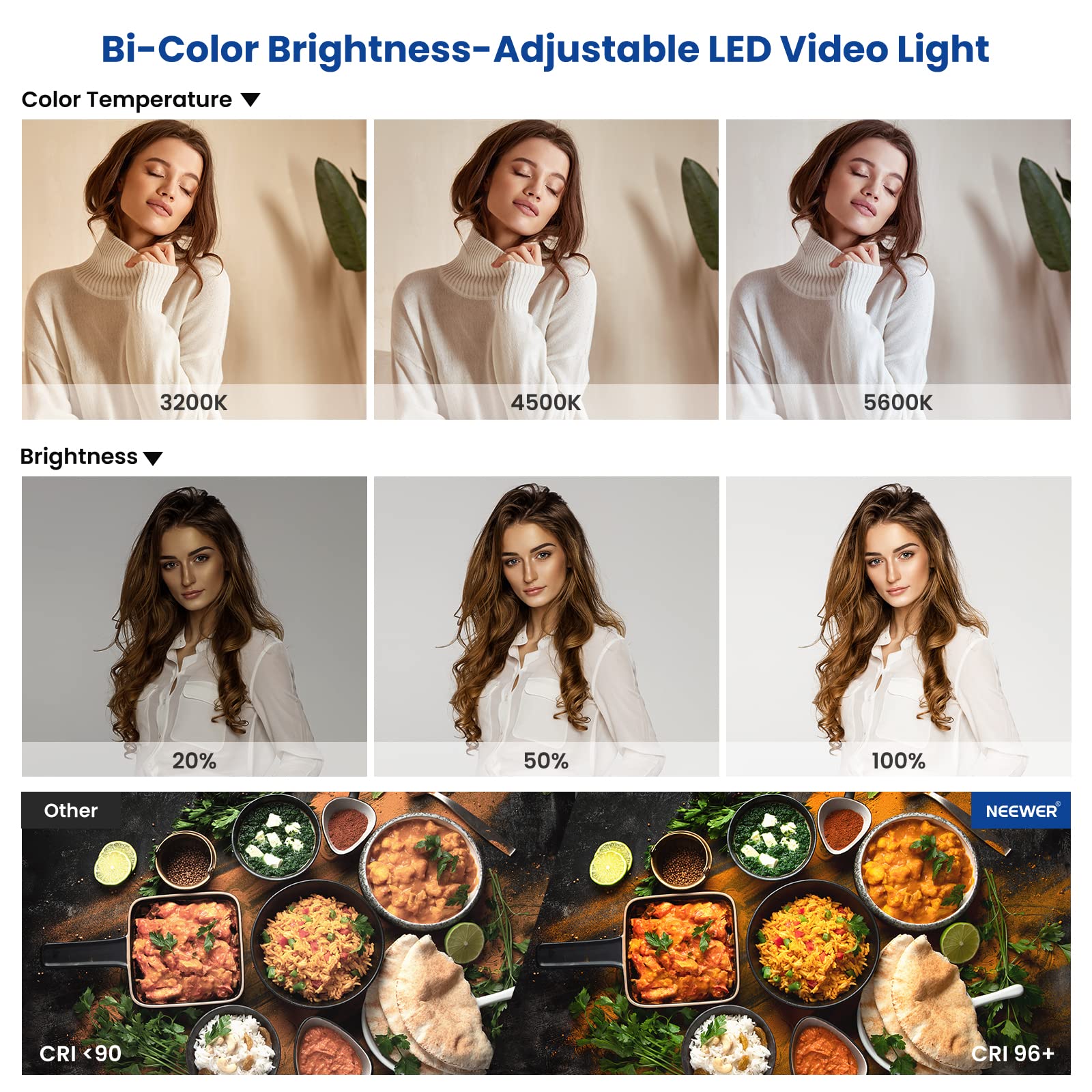 Foto 7 pulgar | Kit De Luces Led Para Vídeo Neewer Bi Color 660 Con Soporte (paquete De 2) - Venta Internacional.