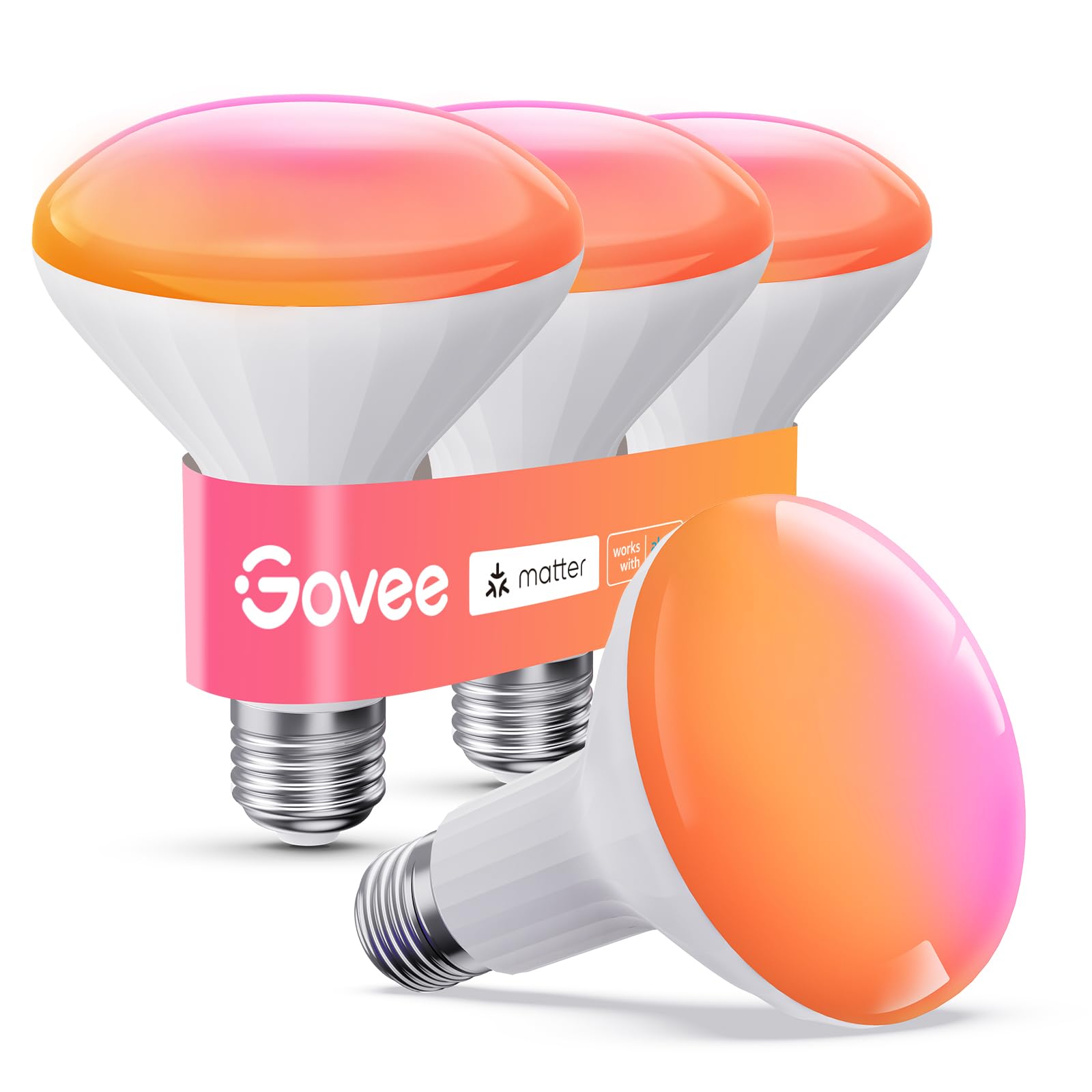 Paquete De 4 Bombillas Inteligentes Govee Br30 Wifi Rgbww 850 Lm - Venta Internacional.