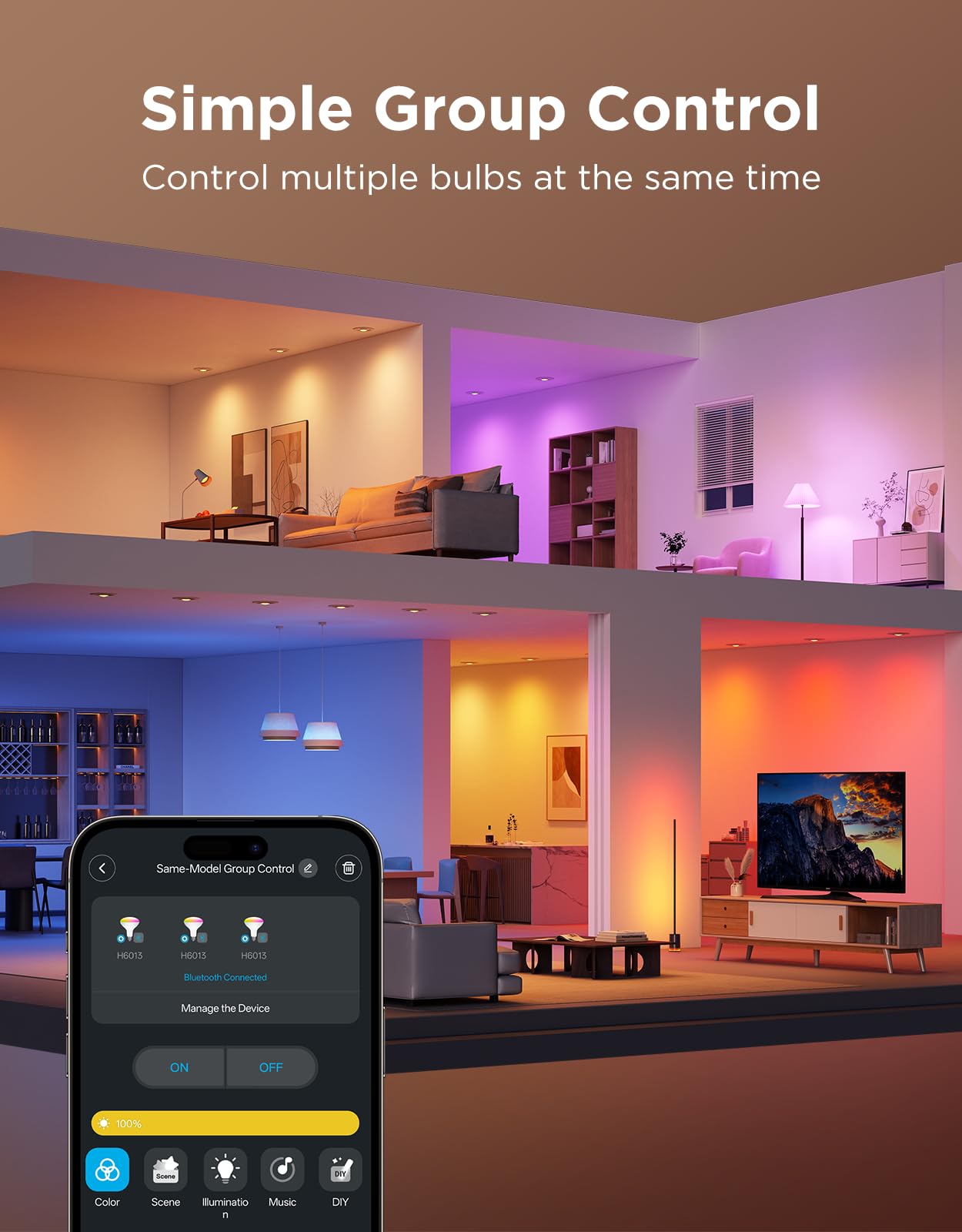 Foto 7 pulgar | Paquete De 4 Bombillas Inteligentes Govee Br30 Wifi Rgbww 850 Lm - Venta Internacional.