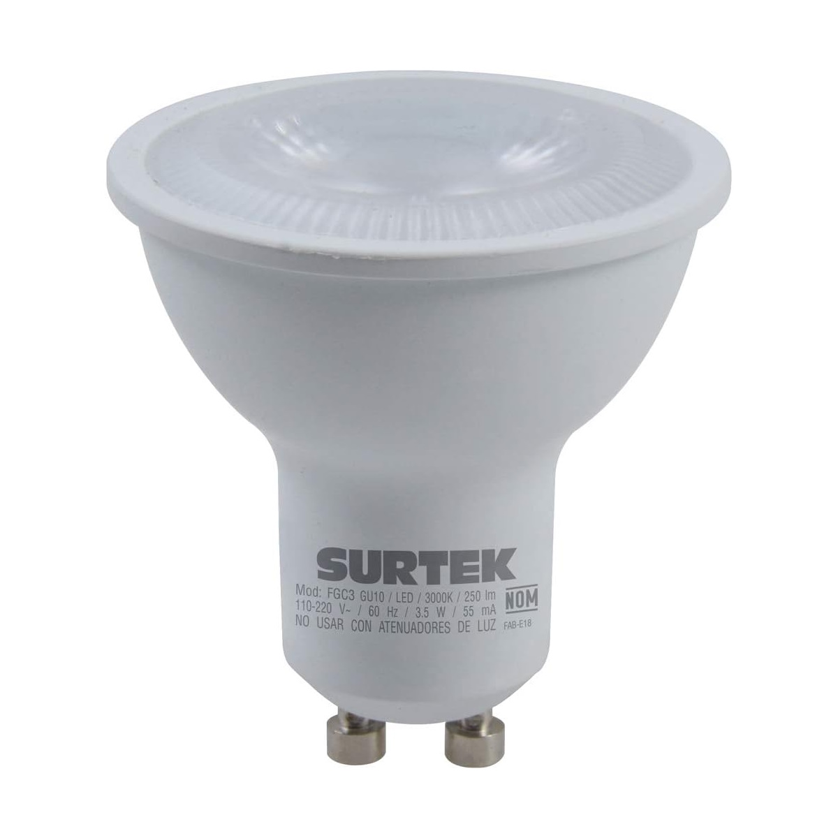 Foto 1 | Lámpara Led Luz Cálida 3000k Tipo Gu10 4.5w Surtek