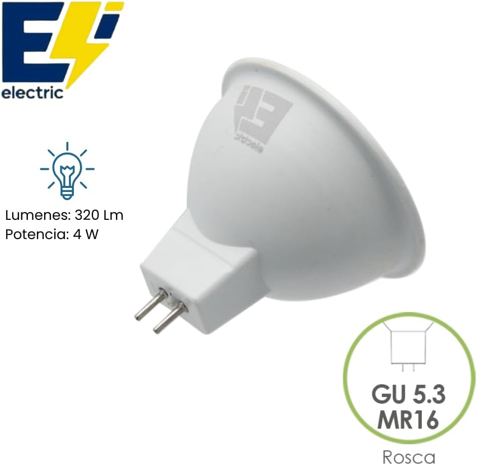 Foto 2 | Electri Foco Led Gu5.3 Mr16 De 4w, Luz Blanca Fría 6500k, 320 Lúmenes