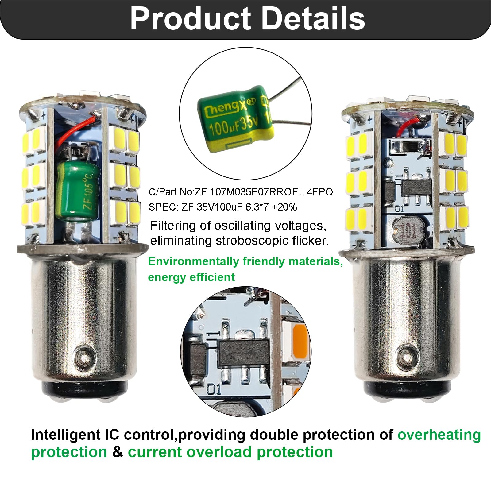 Foto 4 | Bombilla Led Grv Ba15d 1142 1076, 4 W, 480-500 Lm, Color Blanco Frío, Paquete De 6 - Venta Internacional.