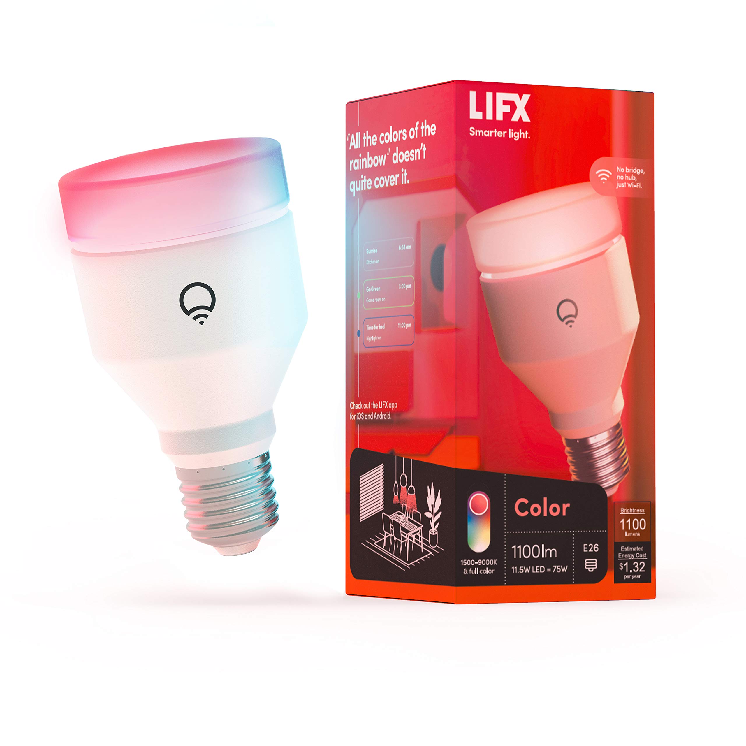 Foto 1 | Bombilla Led Inteligente Lifx Color A19 1100 Lúmenes Wi-fi - Venta Internacional.
