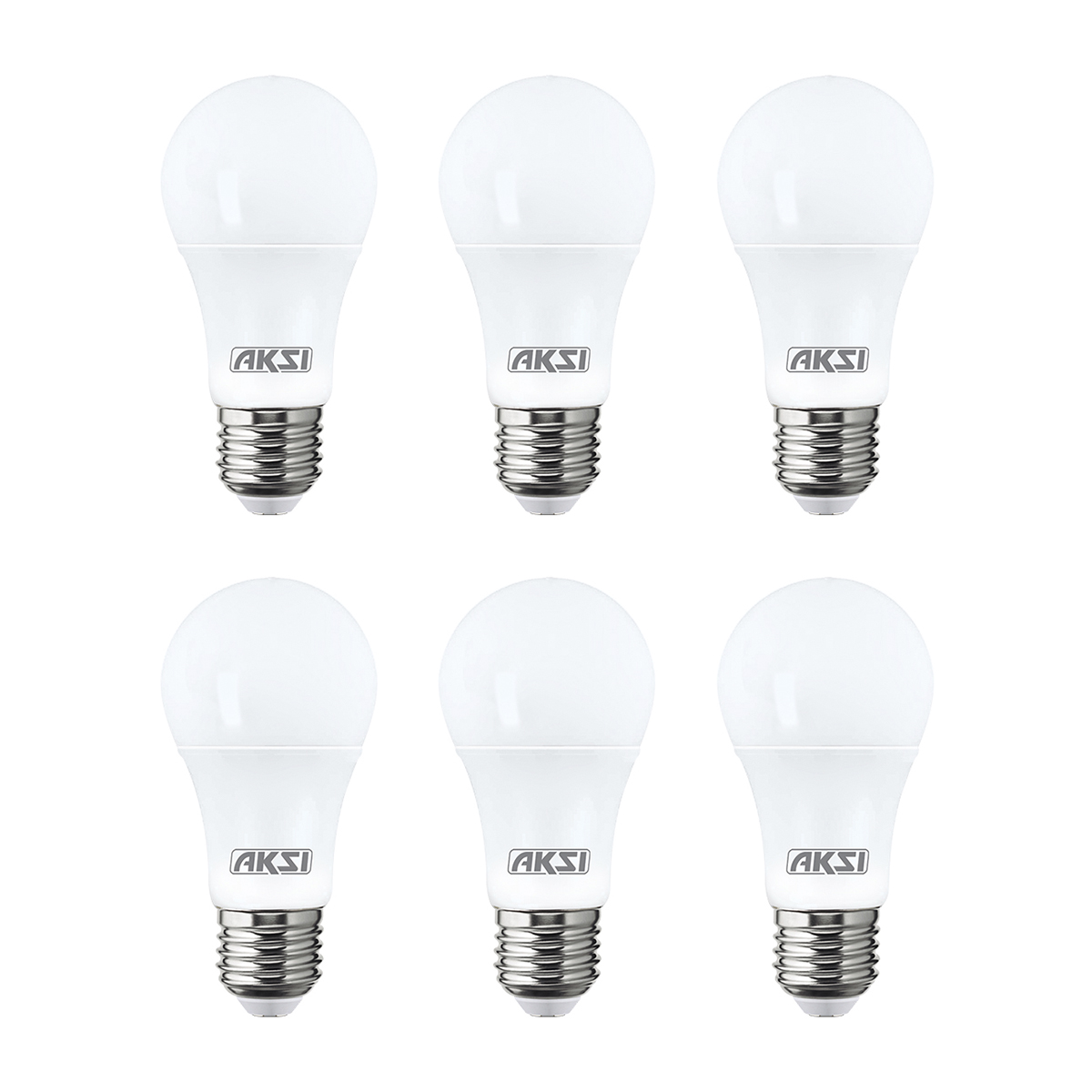 Pack De 6 Focos Led Aksi 9w A19 Dimeable Base E27 Luz Cálida
