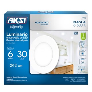 Foto 3 | Pack De 6luminarios Led Aksi 6w Empotrable Circular Ultra Delgado