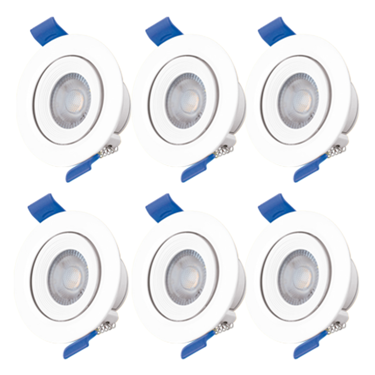 Foto 6 | Pack De 6 Spots Aksi 3w Circular Led Empotrable Dirigible Luz Cálida