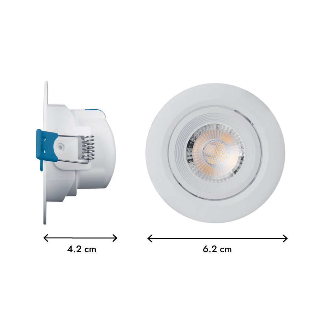 Foto 2 | Pack De 6 Spots Aksi 7w Circular Led Empotrable Dirigible Luz Cálida