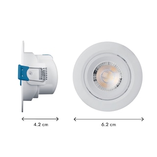 Foto 2 | Pack De 6 Spots Aksi 7w Circular Led Empotrable Dirigible Luz Cálida