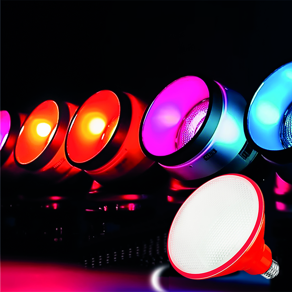 Foto 4 pulgar | Pack De 6 Focos Led Aksi 20w Par 38 Ip65 Base E27 Rojo