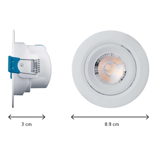 Foto 2 | Pack De 6 Spots Aksi 5w Circular Led Empotrable Dirigible Luz Blanca