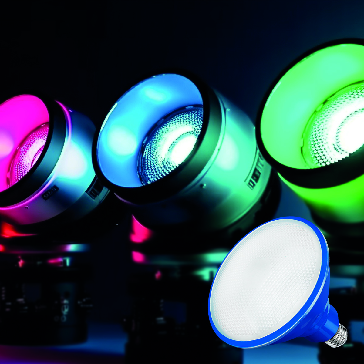 Foto 4 pulgar | Pack De 6 Focos Led Aksi 20w Par 38 Ip65 Base E27 Azul