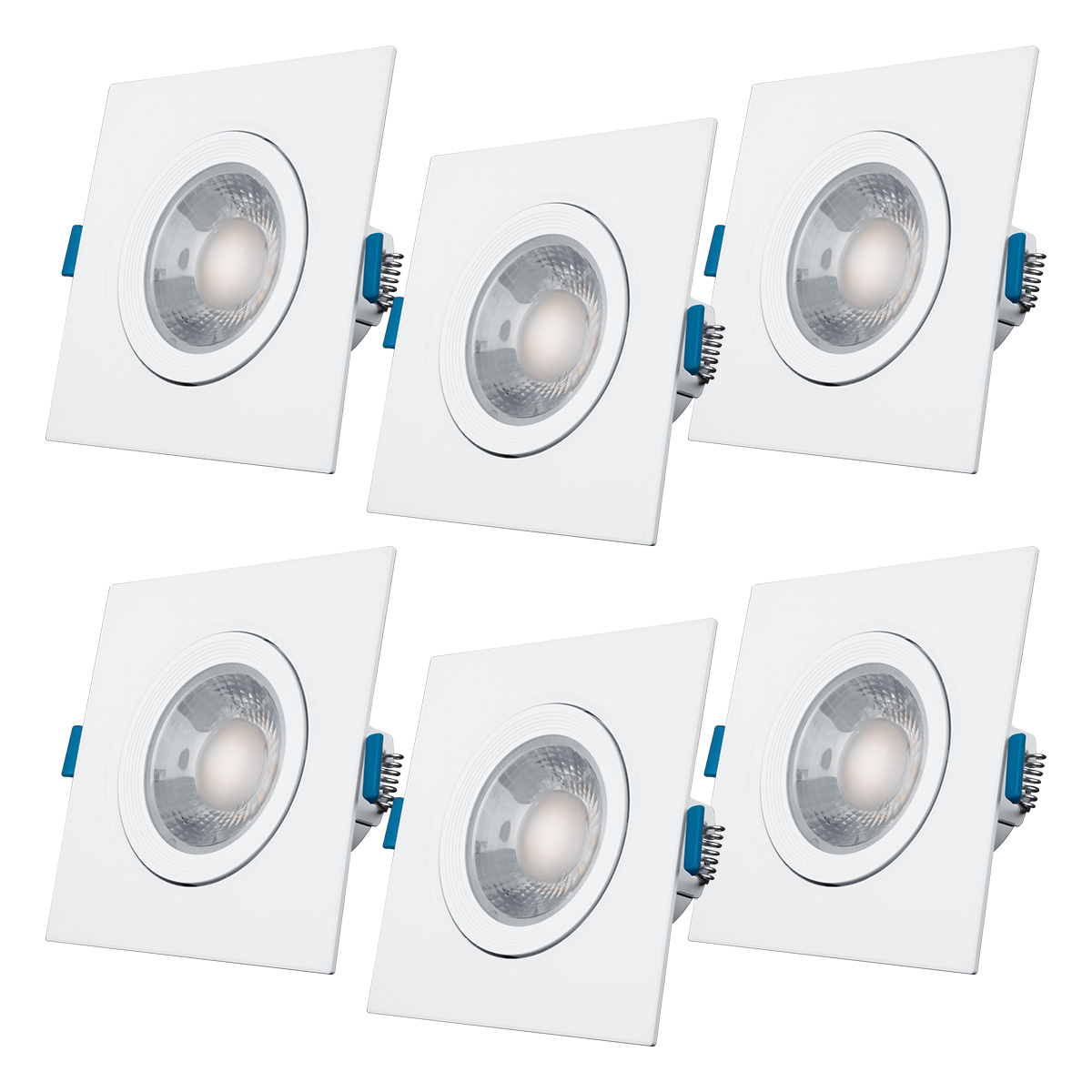 Foto 7 pulgar | Pack De 6 Spots Aksi 3w Cuadrado Led Empotrable Dirigible Luz Cálida