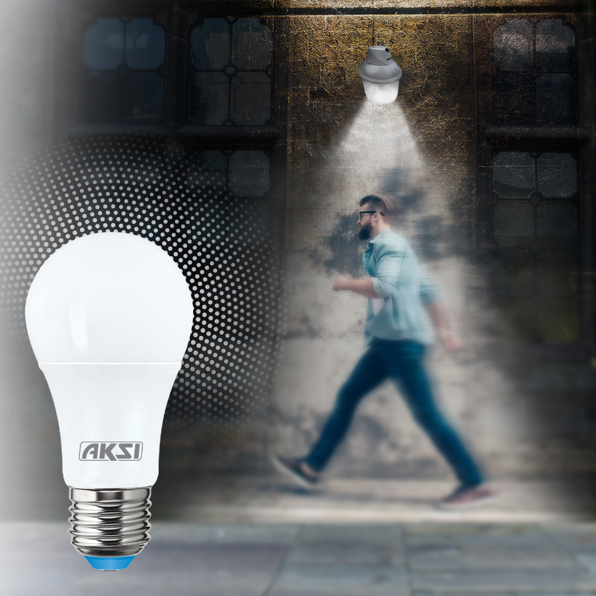 Foto 6 pulgar | Pack De 10 Focos Led Aksi 9w A19 Con Sensor De Movimiento E27 Luz Blanca