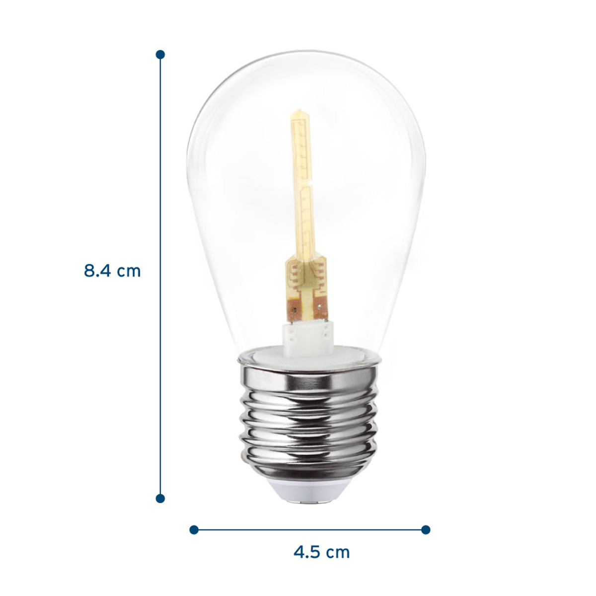 Foto 3 pulgar | Pack De 10 Focos Led Aksi 1w S14 Estela De Luz Base E27 Blanca