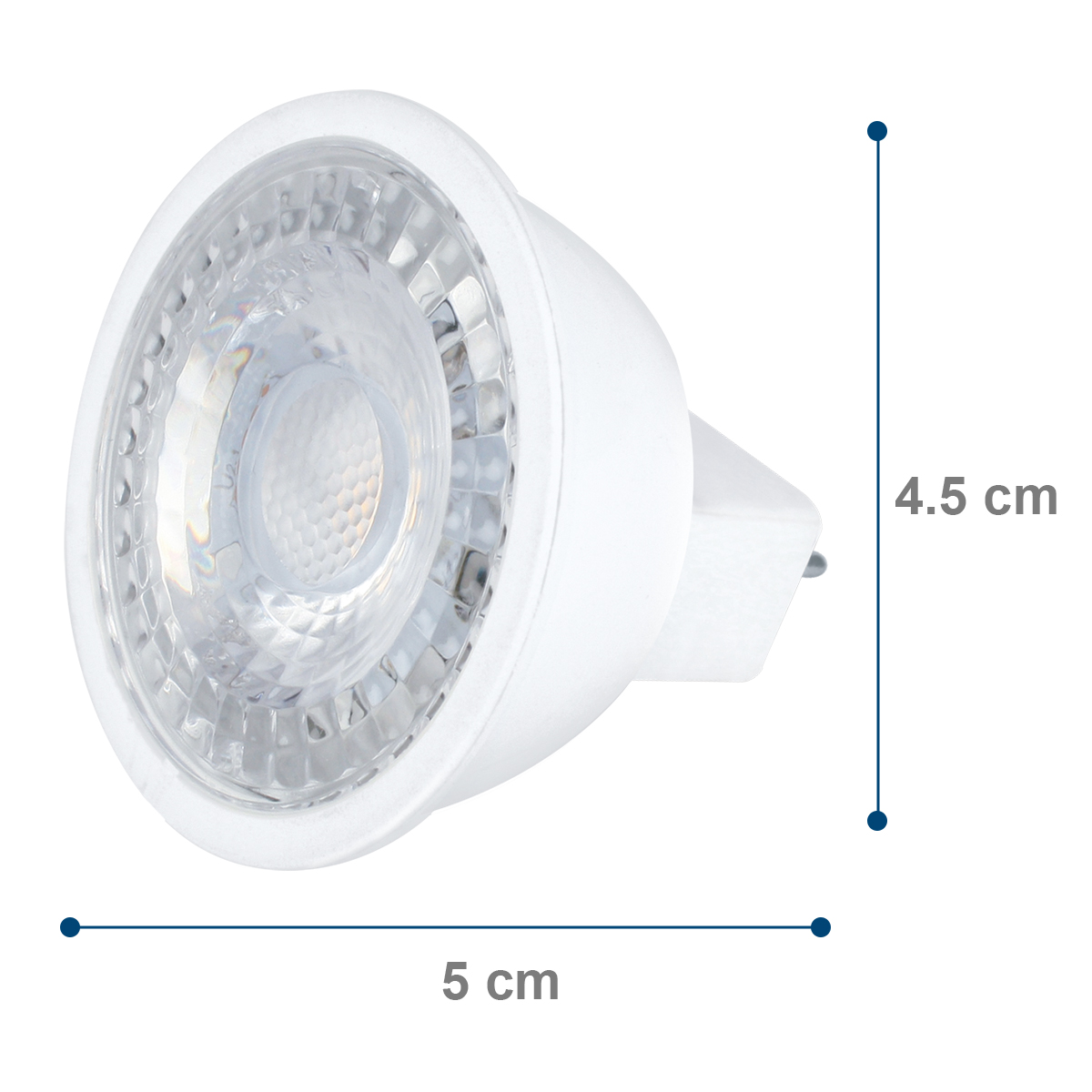 Foto 2 | Pack De 6 Focos Led Aksi 7w Mr16 Dimeable Base Gu5.3 Luz Cálida