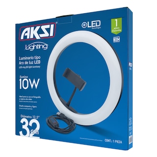 Foto 4 | 10 Aros De Luz Aksi 32 Cm Multitonalidad