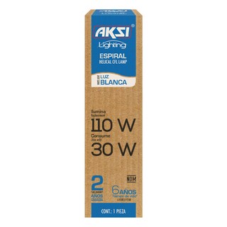 Foto 2 | Pack De 10 Focos Ahorradores Aksi 30w Espiral Base E27 Luz Blanca