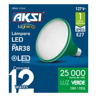 Foto 3 | Pack De 6 Focos Led Aksi 20w Par 38 Ip65 Base E27 Verde