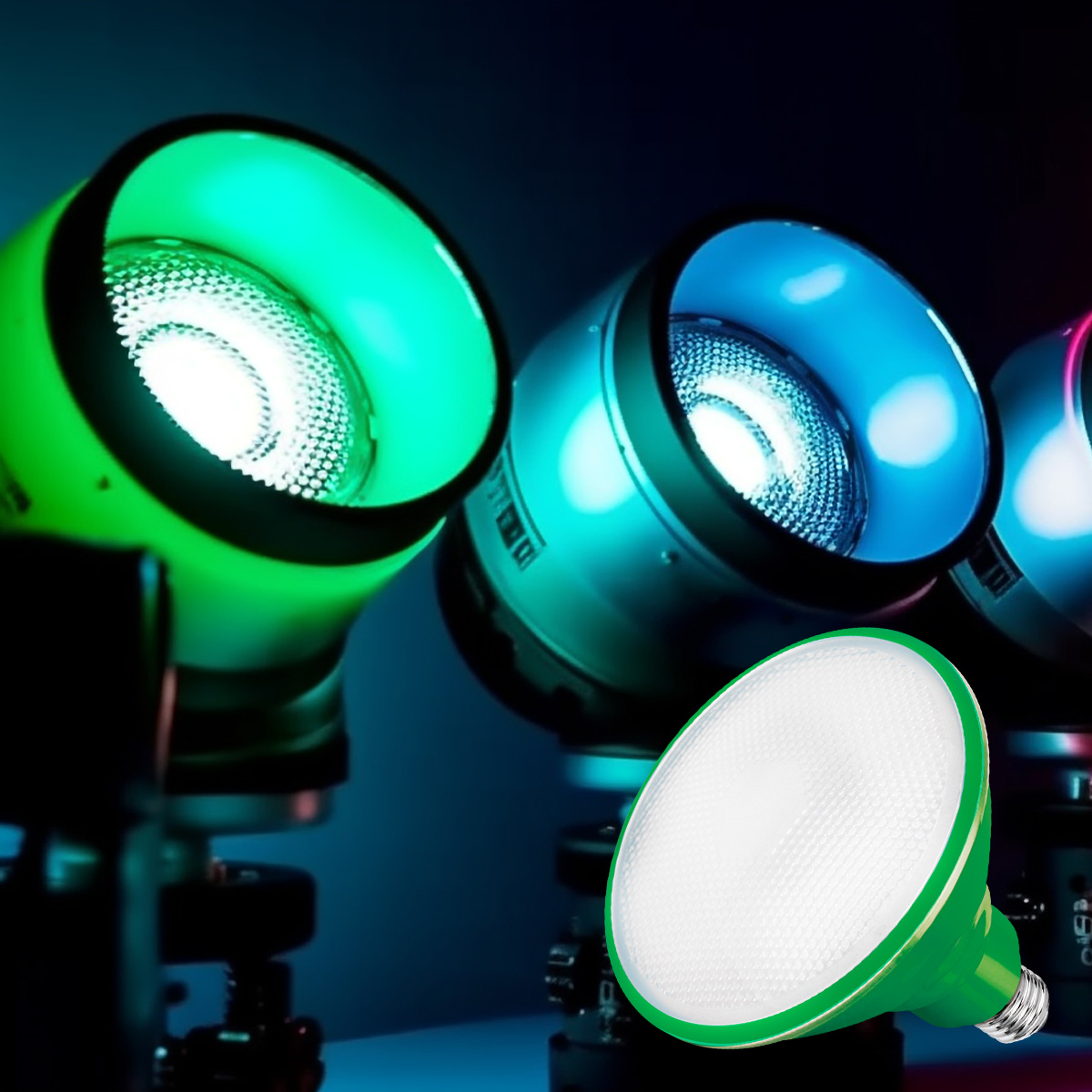 Foto 5 pulgar | Pack De 6 Focos Led Aksi 20w Par 38 Ip65 Base E27 Verde