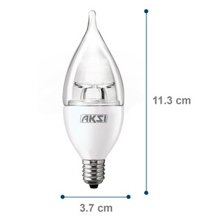 Foto 2 | Pack De 10 Focos Led Aksi 4w Flama Base E12 Luz Cálida