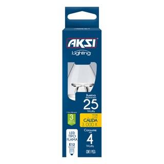 Foto 4 | Pack De 10 Focos Led Aksi 4w Flama Base E12 Luz Cálida