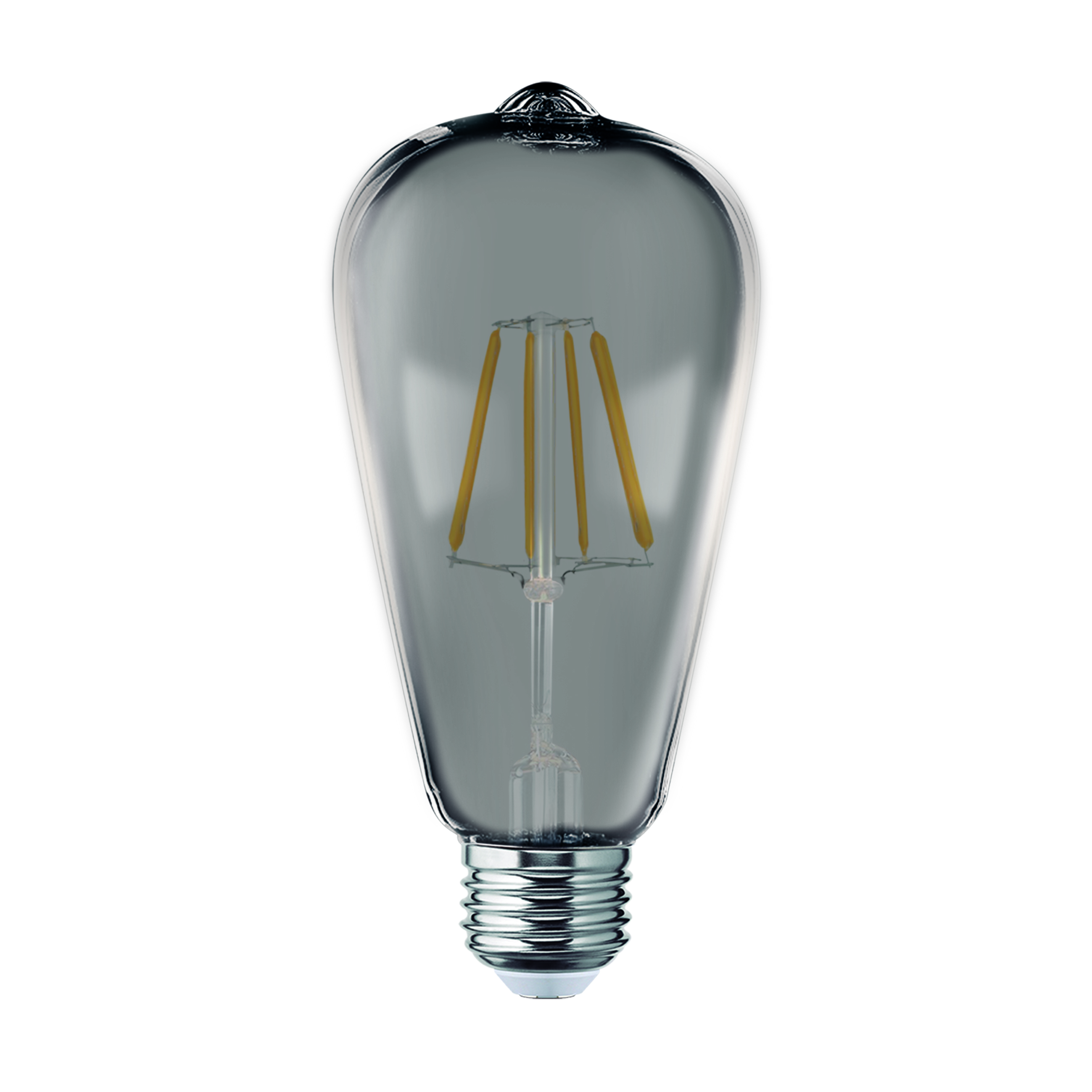 Foto 2 pulgar | Pack De 4 Focos Led Vintage Aksi 5w Mazorca Smoke Dimeable Luz Cálida