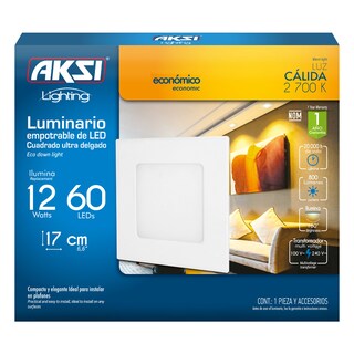 Foto 3 | Pack De 6luminarios Led Aksi 12w Empotrable Cuadrado Ultra Delgado