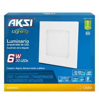 Foto 3 | Pack De 6luminarios Led Aksi 6w Empotrable Cuadrado Ultra Delgado