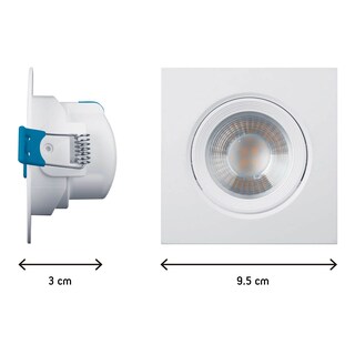 Foto 2 | Pack De 6 Spots Aksi 5w Cuadrado Led Empotrable Dirigible Luz Blanca