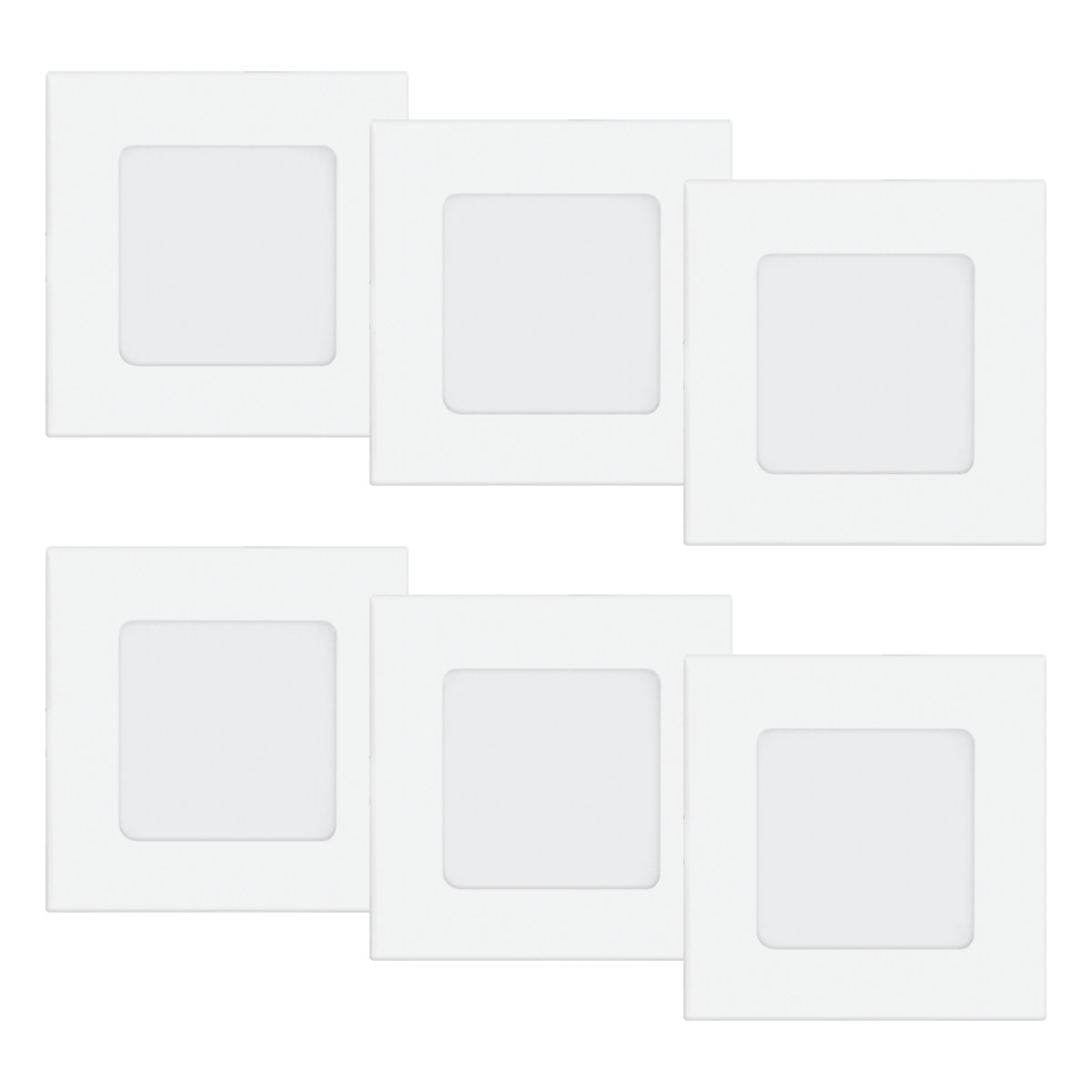 Foto 4 pulgar | Pack De 6luminarios Led Aksi 6w Empotrable Cuadrado Ultra Delgado