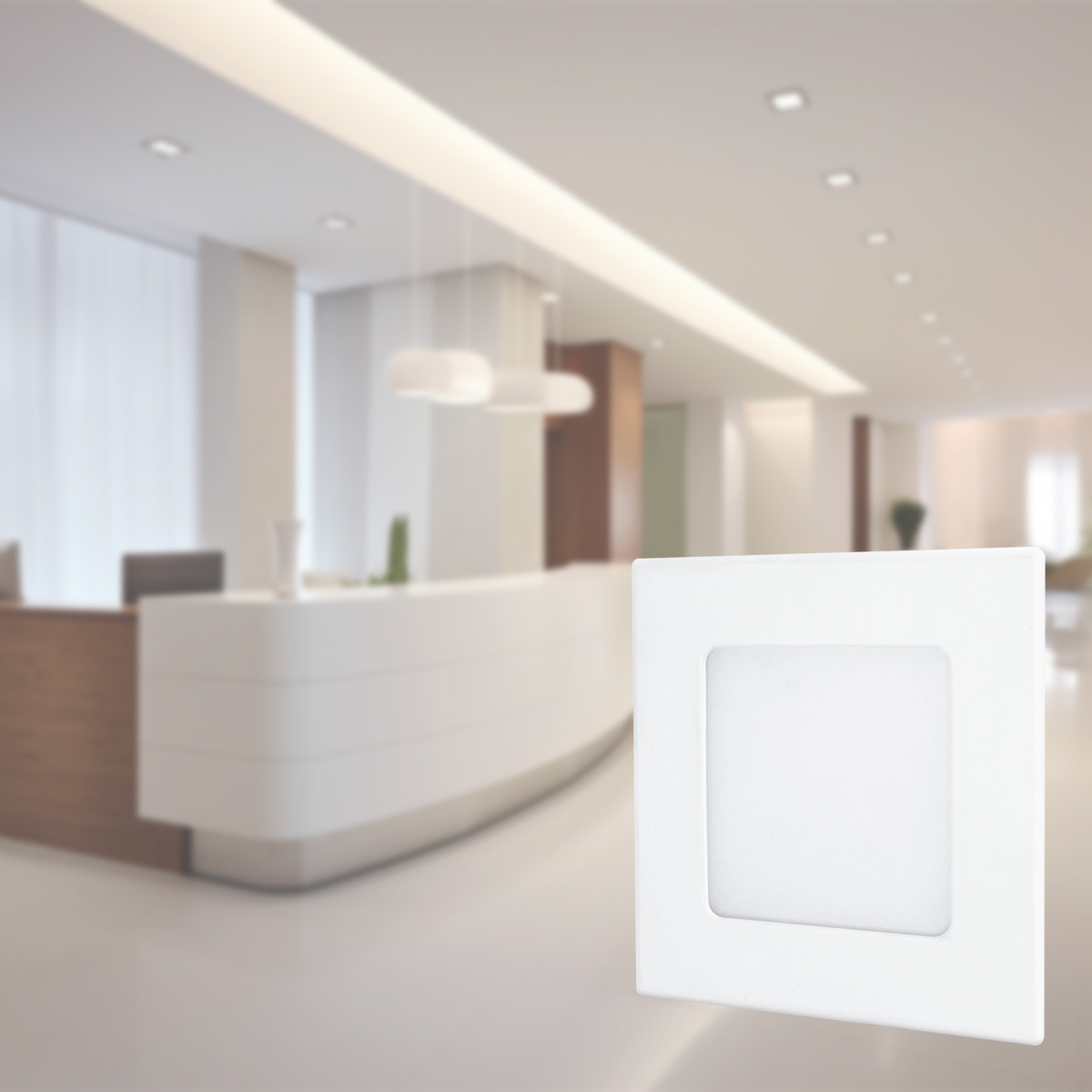 Foto 4 | Pack De 6luminarios Led Aksi 6w Empotrable Cuadrado Ultra Delgado