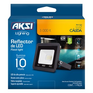 Foto 4 | Pack De 4 Reflectores Led Aksi 10w Smd Ip65 Ultra Delgado Luz Cálida