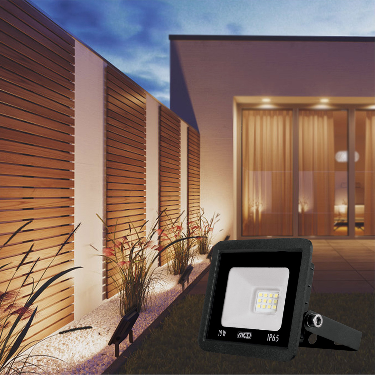 Foto 6 pulgar | Pack De 4 Reflectores Led Aksi 10w Smd Ip65 Ultra Delgado Luz Cálida