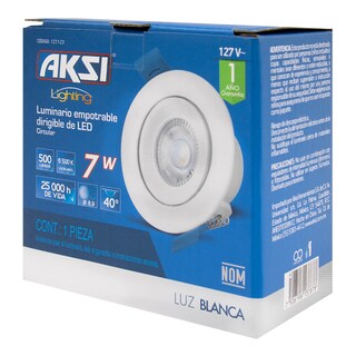 Foto 5 | Pack De 6 Spots Aksi 7w Circular Led Empotrable Dirigible Luz Blanca