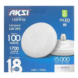 Foto 3 | Pack De 4 Lámparas Led Aksi 18w Ufo Base E27 Luz Blanca