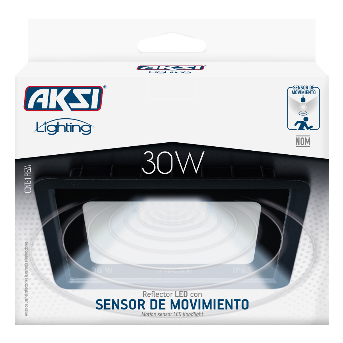 Foto 4 | Pack De 2 Reflectores Aksi 30w Sensor De Movimiento Ip65 Luz Blanca