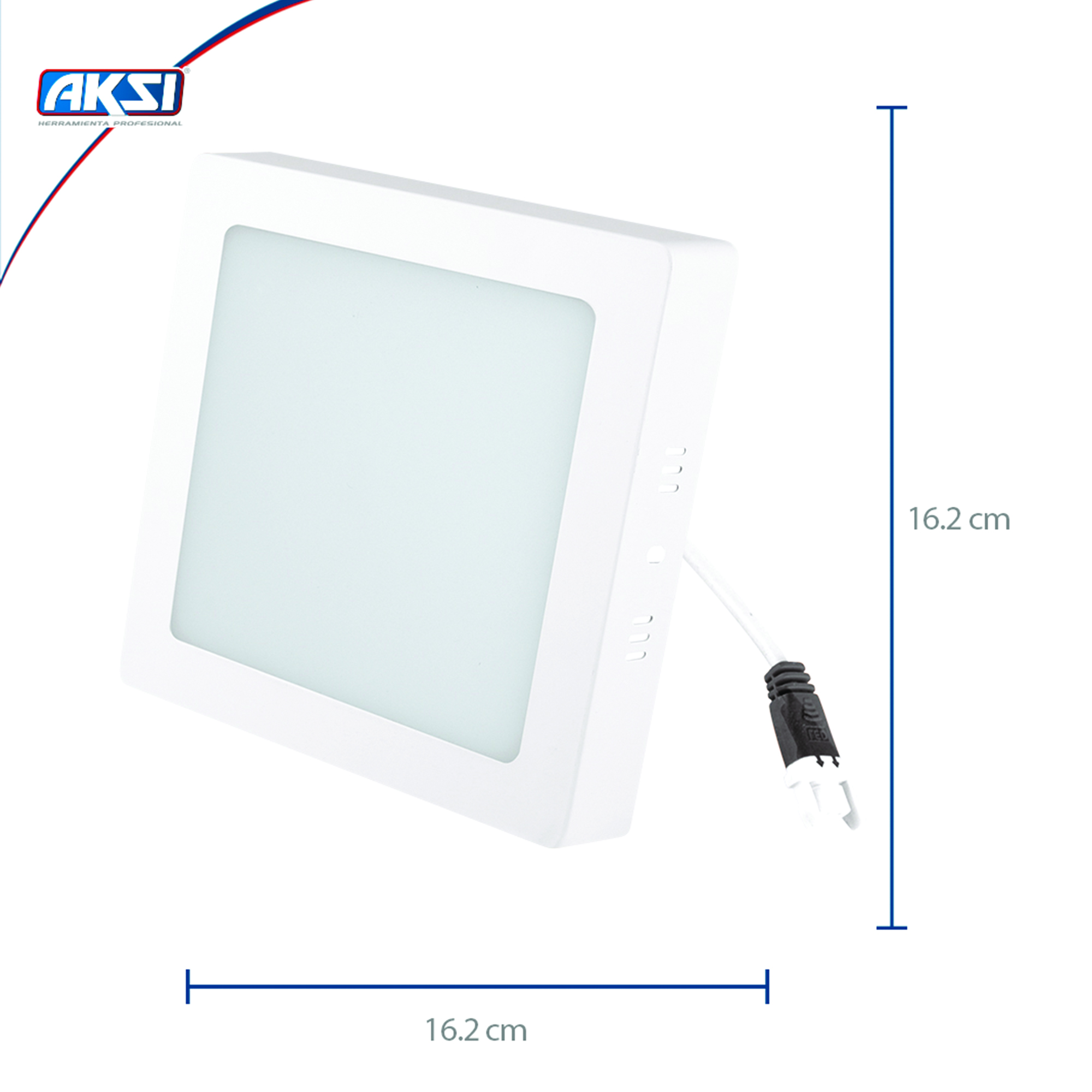 Foto 3 pulgar | Pack De 6luminarios Led Aksi 12w De Sobreponer Cuadrado Luz Blanca