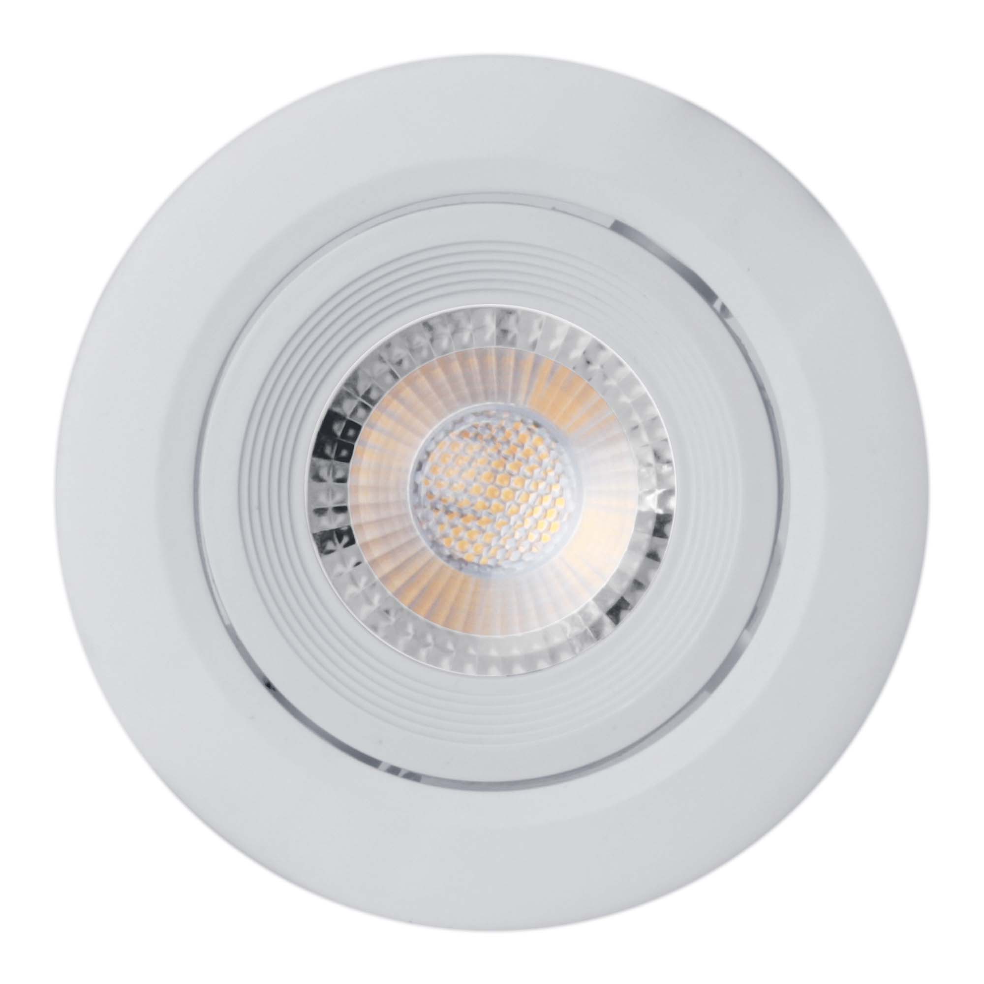 Pack De 6 Spots Aksi 5w Circular Led Empotrable Dirigible Luz Cálida