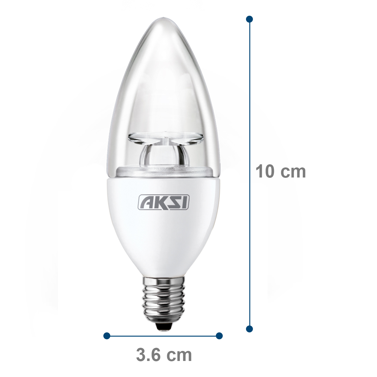 Foto 3 pulgar | Pack De 10 Focos Led Aksi 4w Vela Base E12 Luz Cálida