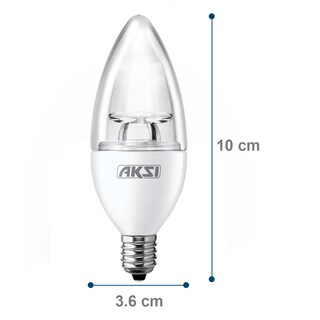 Foto 2 | Pack De 10 Focos Led Aksi 4w Vela Base E12 Luz Cálida