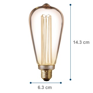 Foto 2 | Pack De 6 Focos Led Vintage Aksi 4w Mazorca Tornado Dimeable Luz Cálid