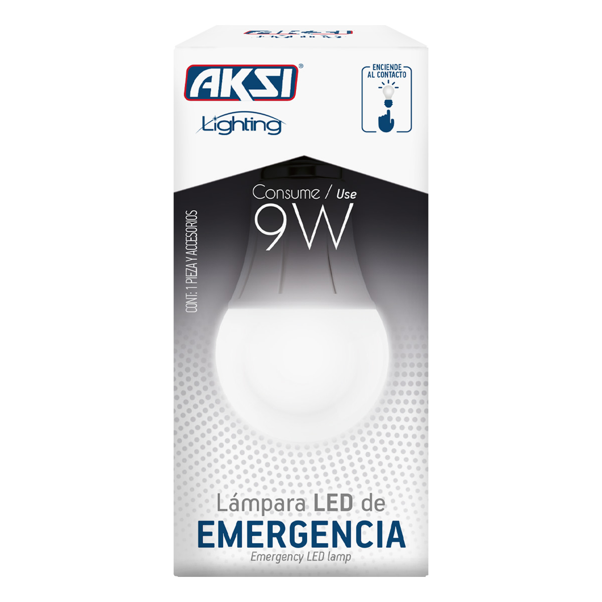 Foto 4 | Pack De 10 Focos Led Aksi 9w A19 De Emergencia Recargable E27 Luz Blanca