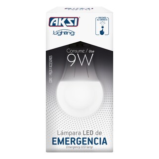 Foto 4 | Pack De 10 Focos Led Aksi 9w A19 De Emergencia Recargable E27 Luz Blanca