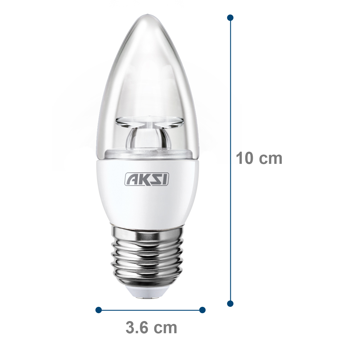 Foto 3 pulgar | Pack De 10 Focos Led Aksi 4w Vela Base E27 Luz Blanca