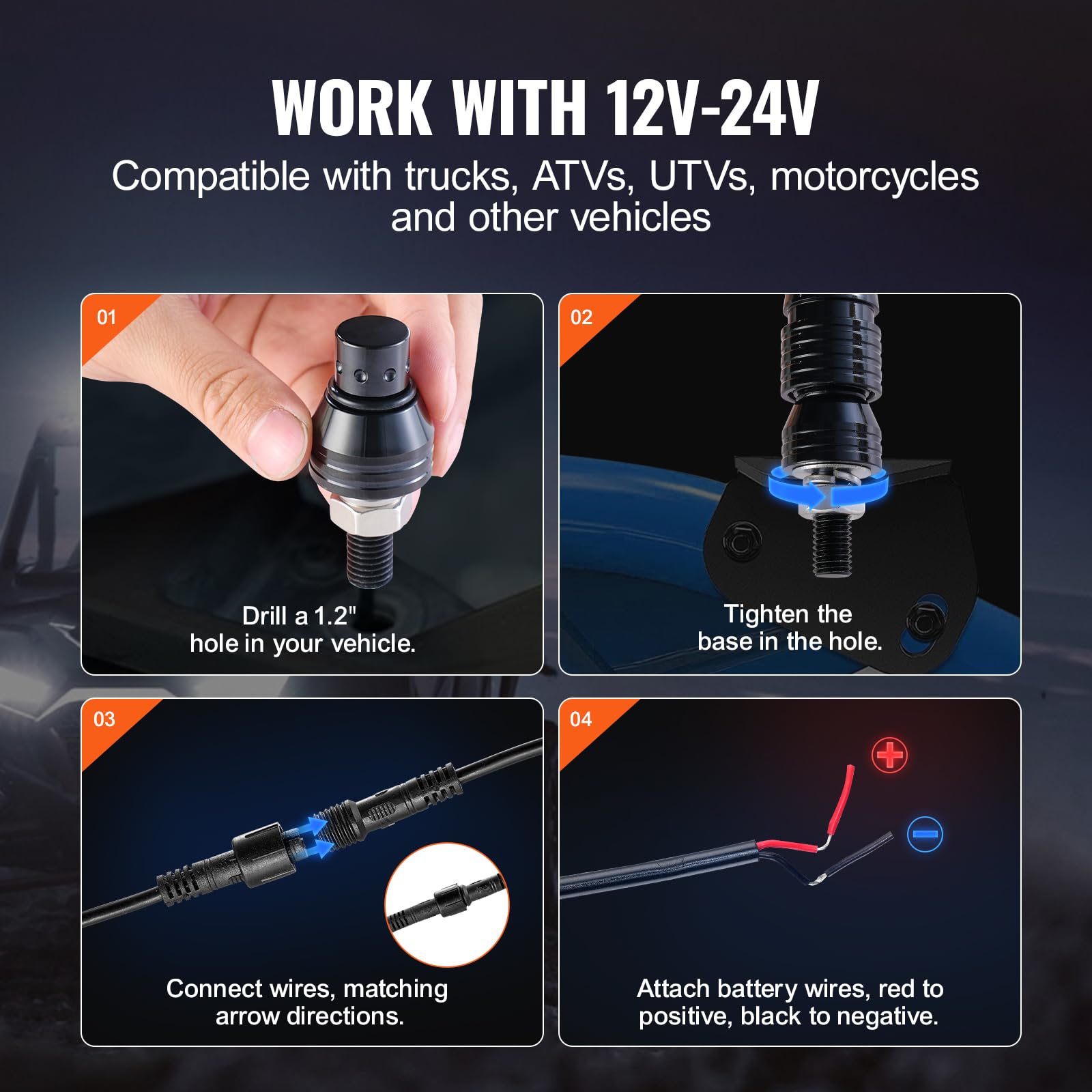 Foto 7 pulgar | Whip Light Vevor 1 Pc De 1 M Con App Y Control Remoto Rf Rgb - Venta Internacional.
