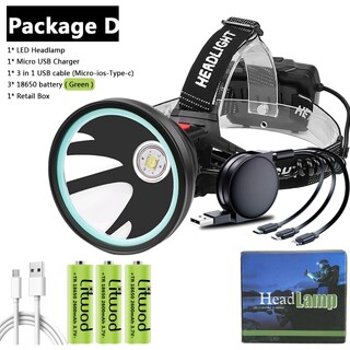 Foto 1 | Linterna Frontal Sanlin Beans Ym-k09 Xhp90.2 32w 7800mah - Venta Internacional.