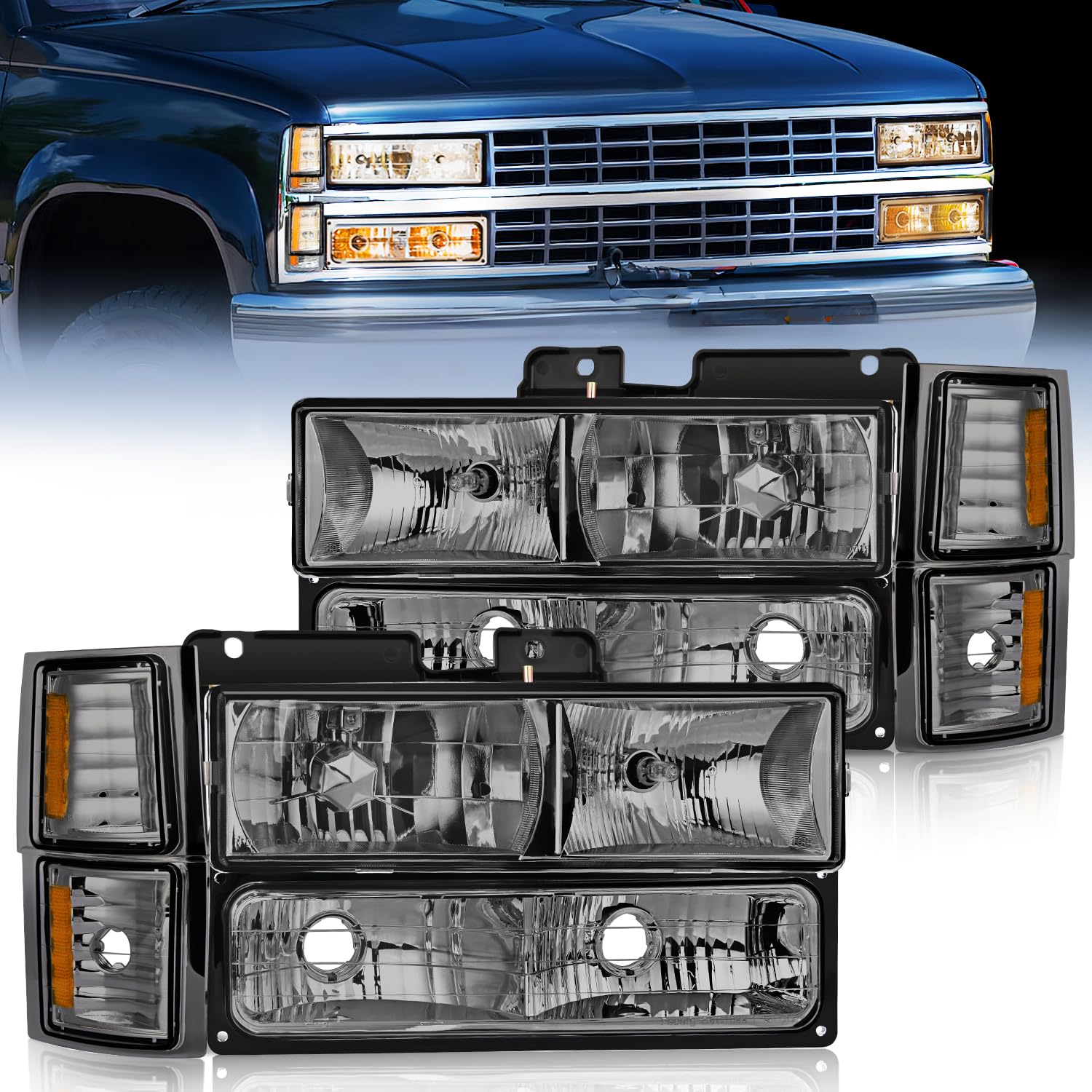Foto 1 | Conjunto De Faros Nilight Para Chevy Silverado 1994-1998 - Venta Internacional.
