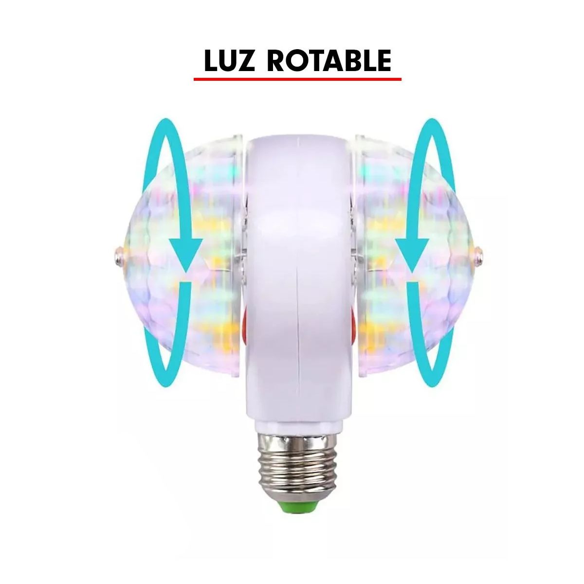 Foto 6 pulgar | Luz Led Rgb Tipo Foco Doble Giratorio Luces De Fiesta