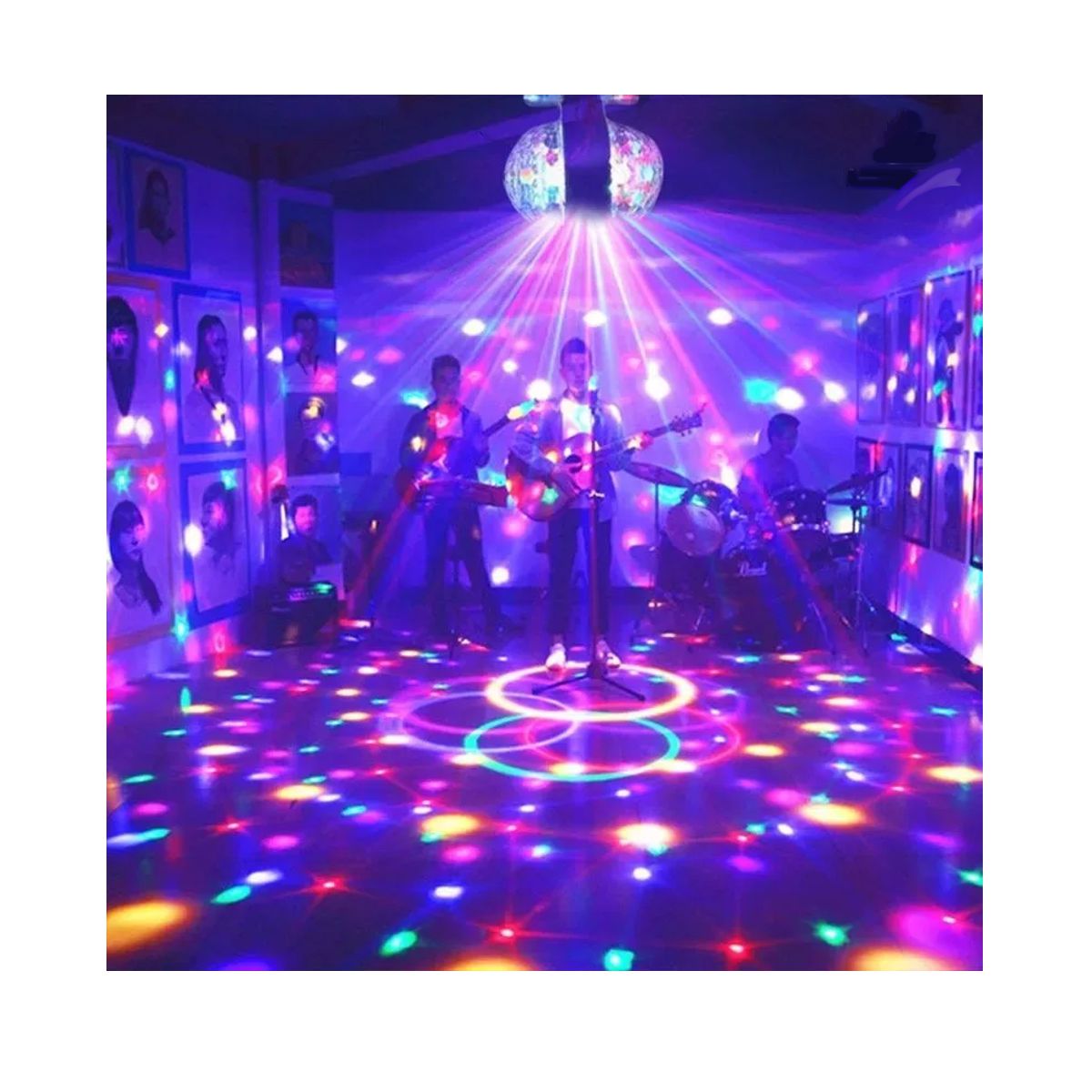 Foto 7 pulgar | Luz Led Rgb Tipo Foco Doble Giratorio Luces De Fiesta